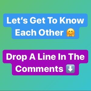 Hello— let’s get to know one another!